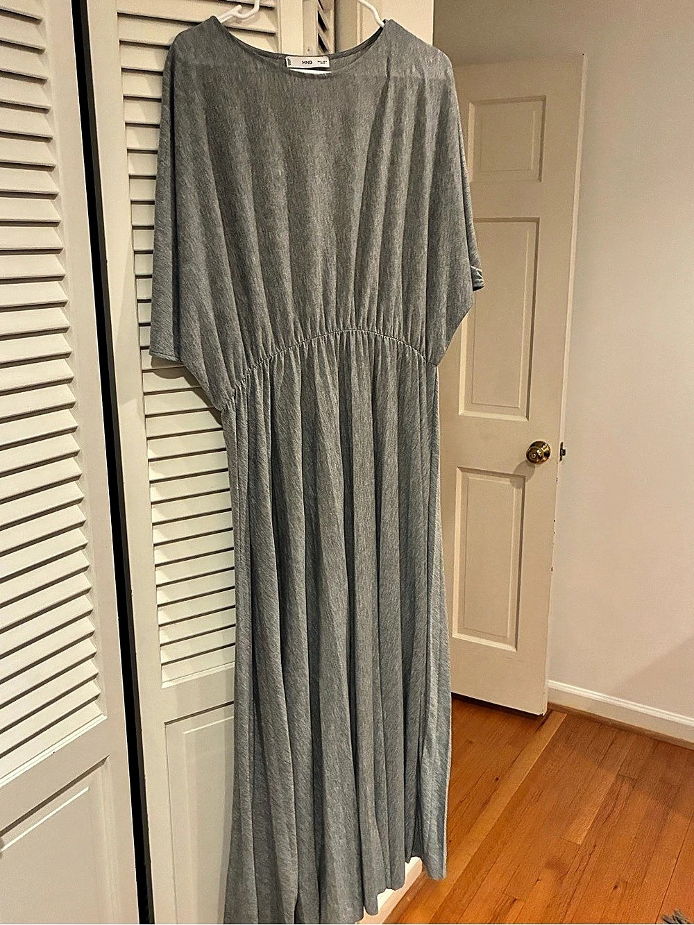 MNG Gray Maxi Dress Size Medium Like New